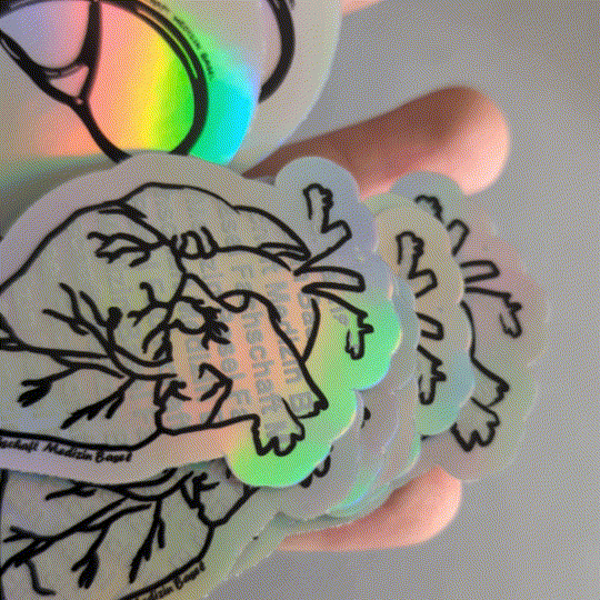 Holographischer Herz-Sticker