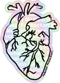 Holographischer Herz-Sticker