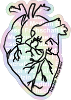 Holographischer Herz-Sticker