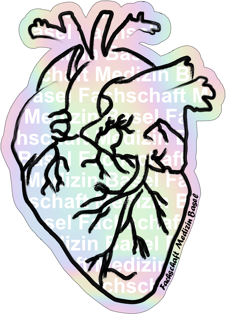 Holographischer Herz-Sticker